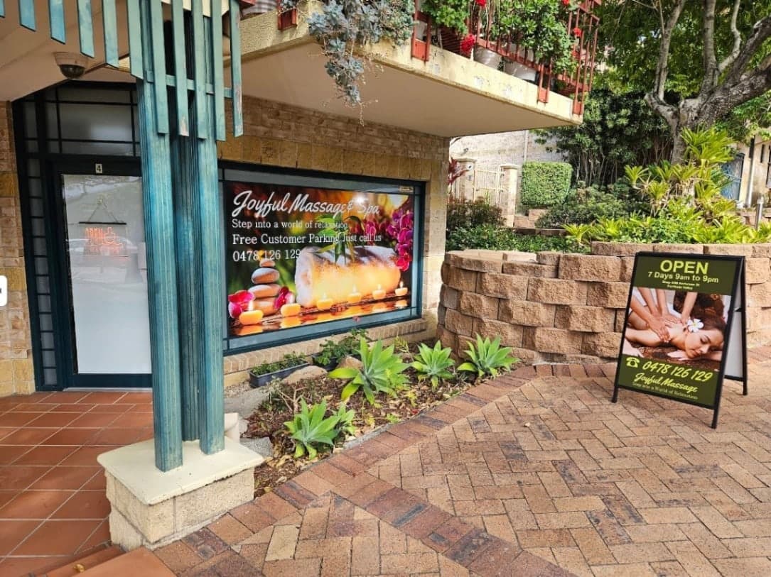 Joyful Massage & Spa shopfront